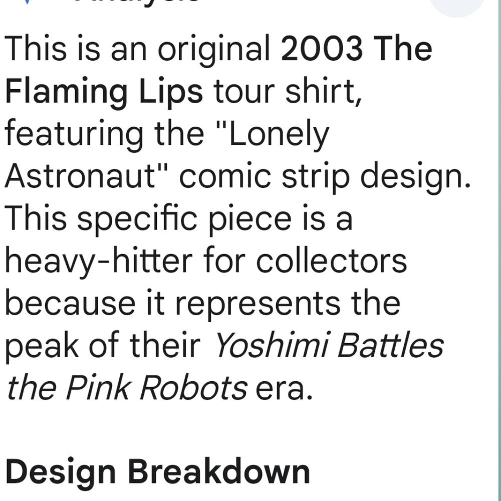 🤘🏼Extremely RARE 2003 Robotic Flaming Lips Ltd Concert Tee💋 - Picture 10 of 11